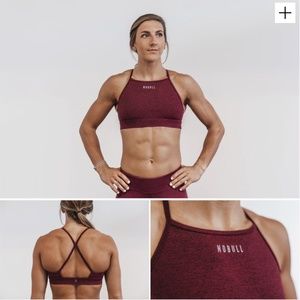 HIGH-NECK SPORTS BRA (PLUSH HEATHER) - Size large